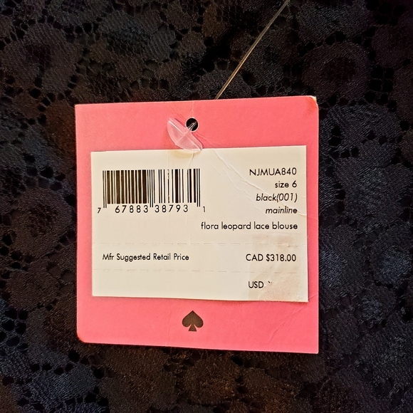Kate Spade BNWT Flora Leopard Lace Blouse - Picture 6 of 7